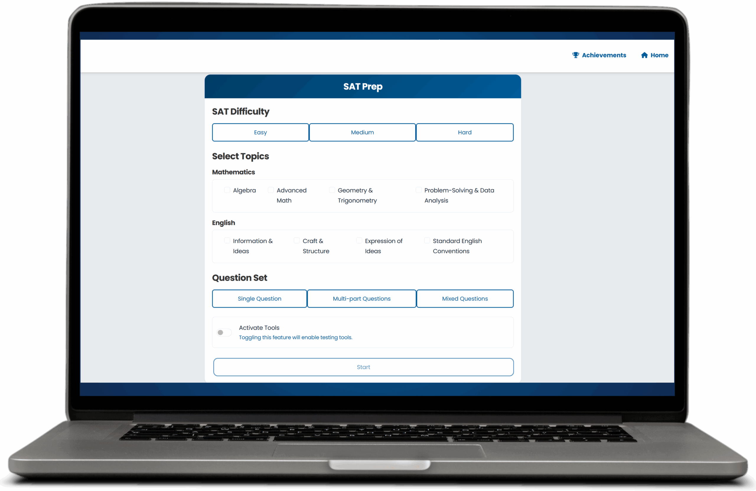 Students using SAT Prep Tool with teacher guidance